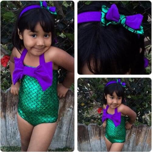 2-7Y Halloween/Christmal Mermaid Cosplay Dresses Kids Mermaid Tails Swimming Suit Swimmable Mermaid-Tail Bikini Kids swimsuit