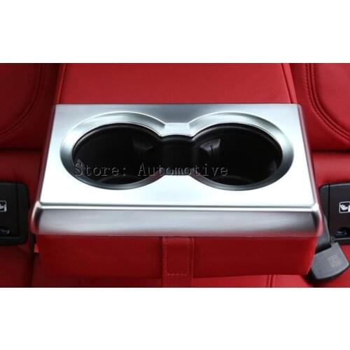 For Alfa Romeo Giulia 2017 Car-styling ABS Chrome Rear Row Cup Holder Frame Cover Trim Auto Interior Accessories