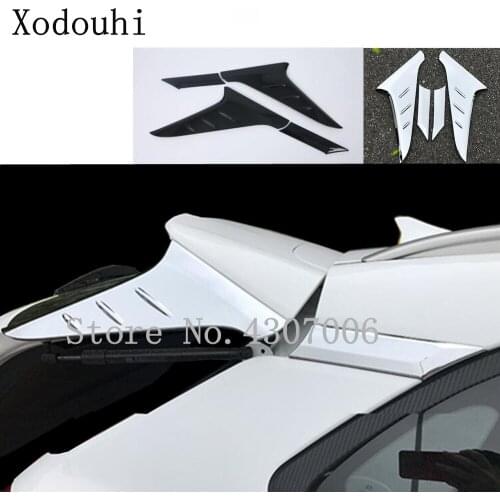 For Hyundai Kona Encino Kauai 2017 2018 2019 2020 Car Styling Rear Tail Spoiler Side Triangle Molding Window Bezel Trim Stick