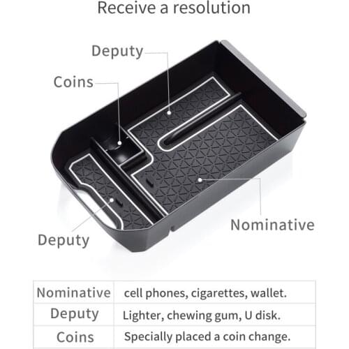 For Toyota RAV4 2019 2020 Car Storage Box Glove Armrest Case Organizer Accessories Replacement