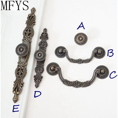 3.75'' 5'' 6.3'' French Chic Handle Pull Knob Retro Pulls Handles with Back Plate / Kitchen Cabinet Pull Handle Knobs Furniture