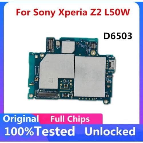 For Sony Xperia Z2 L50W D6503 Motherboard 16gb 100% Unlocked For Sony Xperia Z2 L50W D6503 Logic Boards Good Working Mainboard
