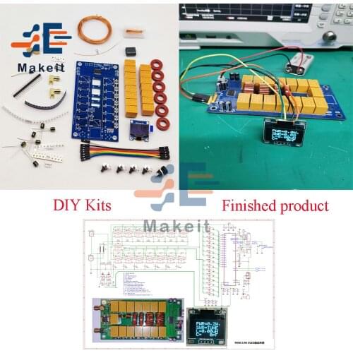 Mini 0.96 Inch OLED Display Screen ATU100 Automatic Antenna Tuner 100W 1.8-50 MHz ATU-100 N7DDC 7x7 Firmware Programmed DIY Kits
