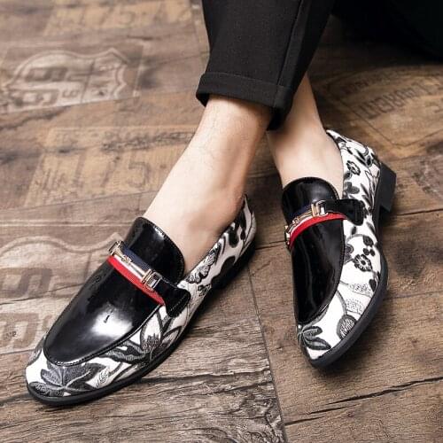 Moccasins For Men Shoes For Men Fashion Leather Dress Driving Summer Casual Loafers Patent Male Mens Slip On Piergitar