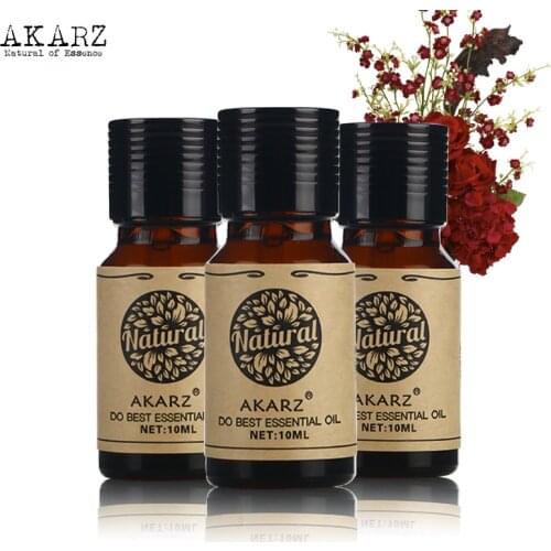 Peony Vanilla almond essential oil sets AKARZ Famous brand For Aromatherapy Massage Spa Bath skin face care 10ml*3