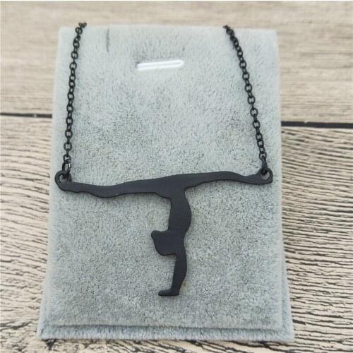 New Gymnastic Necklace Gymnast Silhouette Charm Gymnast Jewelry Acrobat Jewelry Figure Jewellery Sports Lover Gift