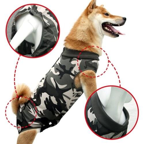 New Pet High Elastic Clothes Breathable Weaning Suit Anti-licking Service Four-legged Suit Newest