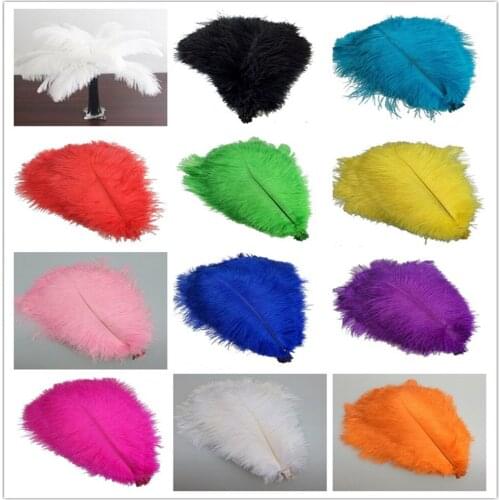 Wholesale! 50 High Quality natural Ostrich Feathers 10-12inch / 25-30cm DIY Wedding Decoration Jewelry Accessories Party Decor