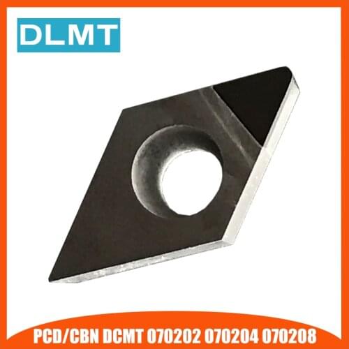 PCD/CBN DCMT070202 DCMT070204 DCMT070208 1PCS Diamond Tipped Turning Inserts Blade Knife CNC Lathe Internal Tool