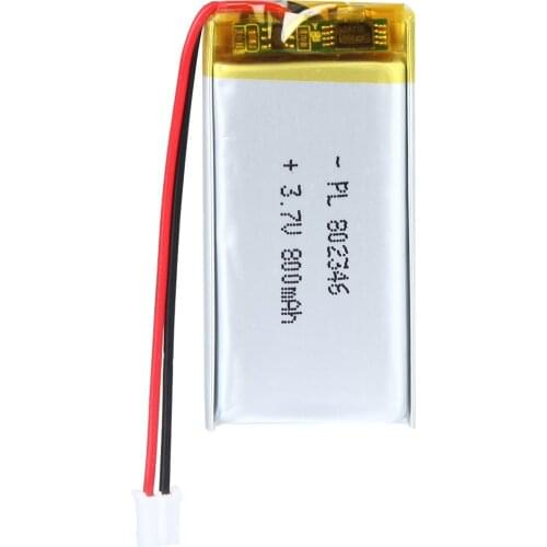 Mejuew 3.7V 800mAh 802346 Rechargeable Lipo Battery with JST Connector