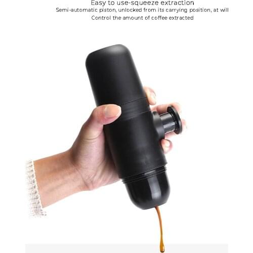 Mini Portable Coffee Machine Pressure Espresso Manual Handheld Espresso Coffee Maker For Car Travel Camping Hiking Home Office