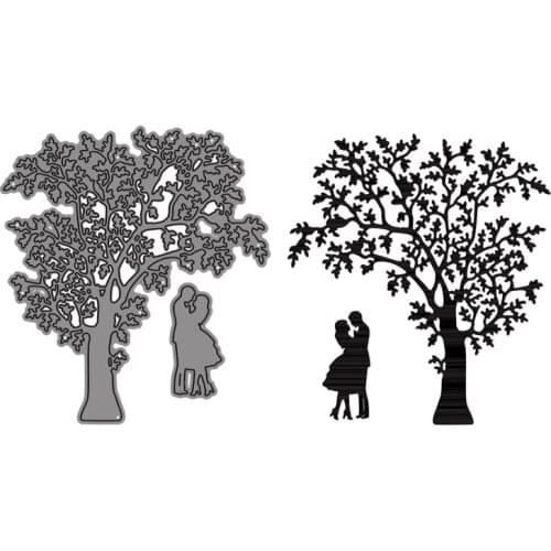 Cutting Dies Couple Hugging Under The Big Tree Sweet Romantic For DIY Scrapbooking Embossing Album Paper Cards Dies 2021New