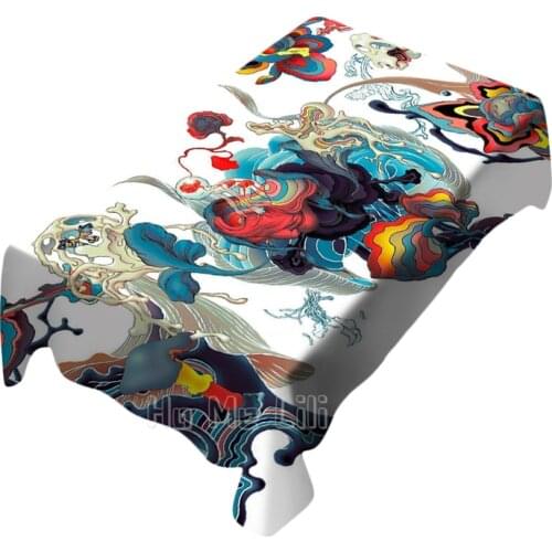 Illustration Abstract Art Design Rectangle Tablecloth Picnic Bbq Kitchen Dining Decoration