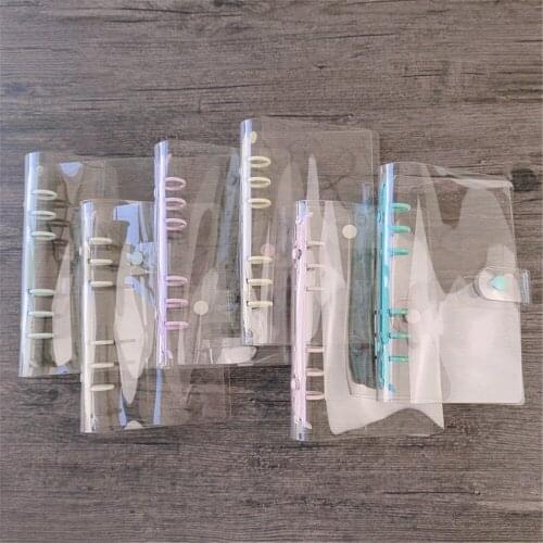 Macaron Color Loose-Leaf Notebook Cover A5 A6 Notebook Diary Bullet Cover 6 Hole Binder Clip Office Planner Korean Stationery