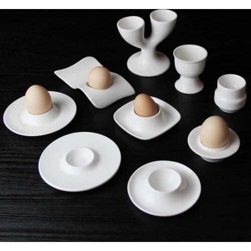 Restaurant ceramic creative breakfast egg cup egg tray egg dish tall egg cup beauty egg stand kawaii kitchen tools gift CL62304