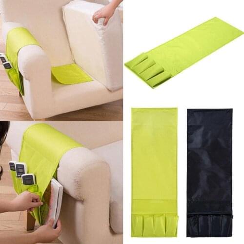 Foldable Storage Bag Home Sofa Arm Rest TV Remote Control Organizer Holder 4 Pockets Chair Couch Magazine Space-saving Cloth