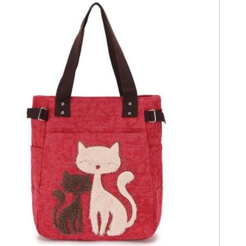 Best-selling Pet Bag Canvas Cat Pattern Sling Bag Several Colors Available Carrier Handbag Teddy Chihuahua Pet Supplies PB808