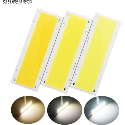 SUMBULBS DC 12V 140*50mm 20W LED COB Strip light source Super Bright Rectangle Bulb Warm Natural Cold White for DIY led lamp