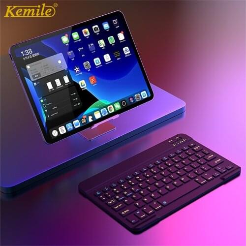 Ultra Slim Russian Spanish Bluetooth Keyboard For IOS Android Tablet Windows For iPad 7.9 9.7 air 10.5 Pro 11 Bluetooth Keyboard