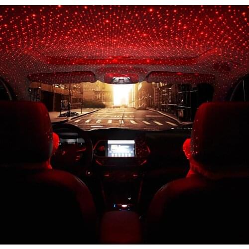 USB Car Star Lights Car Roof LED Starry Sky Projection Lamp Bedroom Atmosphere Night Lamp Car Interior Decoration