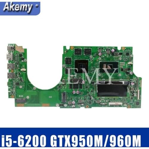 UX510UW Motherboard GTX960M/950M i5-6200CPU 4GB RAM For Asus UX510UW UX510UWK UX510UXK UX510UX UX510U Laptop Mainboard REV2.0