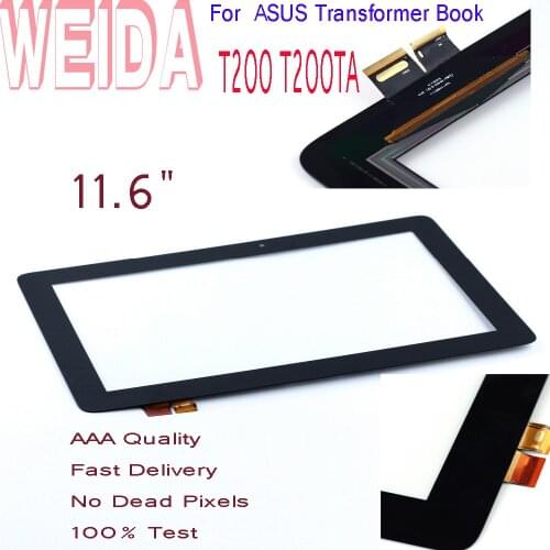 WEIDA Screen Replacment For 11.6" For ASUS Transformer Book T200 T200TA Touch Screen Digitizer Panel Glass