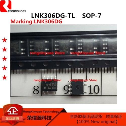 5pcs LNK306DG-TL LNK306DG SOP-7 LinkSwitch-TN Family Lowest Component Count, Energy-Effi cient Off-Line Switcher IC New original