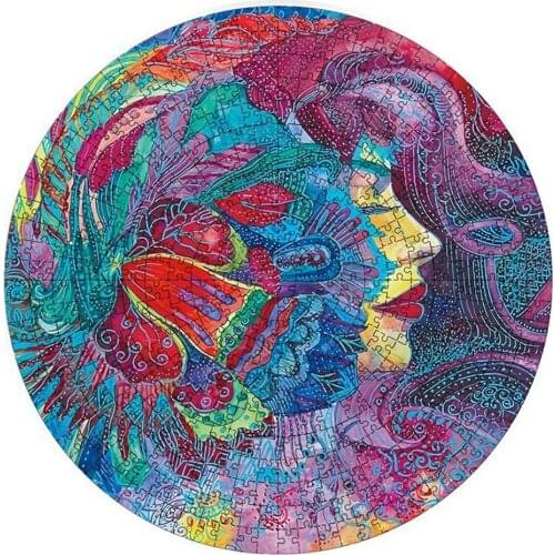 1000 Pieces Challenging Round Paper 3D Jigsaw Puzzle Childrens Toys For Adults Kids Puzzle Board Games Gift For Adults Children