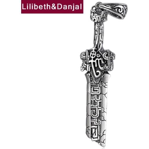 Amulet Broken Sword Pendant Real 925 Sterling silver Necklace Pendant Jewelry bijoux femme 2020 New Arrival dije de plata 925 P6