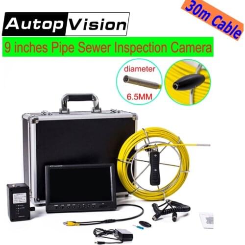 DHL Free WP91 30M Drain Sewer Pipe Inspection Camera System 9"LCD Screen Video Snake Endoscope Borescope underwater mini Camera