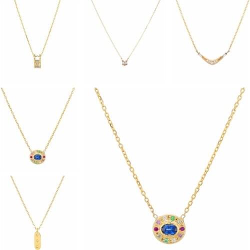 BOAKO Pendientes Plata 925 Necklace For Women 2020 Color Zircon Necklace Charms Chains Fine Jewelry Choker Bijoux Femme #1.6