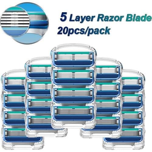 Razor Gillette Blades Mens shaver Fit Fusion 5 For Men Shaving Safety Manual Machine With New Replacement Blades cassettes