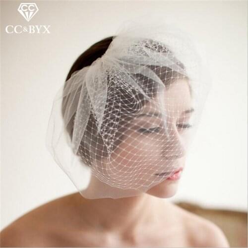 CC Veil Hats Bridal Double Design Wedding Hair Accessories For Women Elegant Style Handmade Party Fine Gift White Jewelry V021