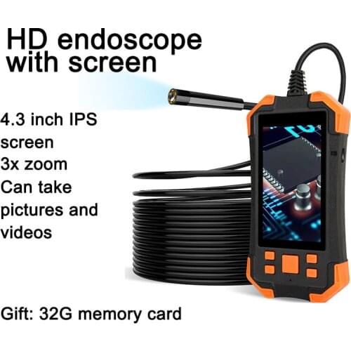 Screen Digital Inspection Magnifer 4.3 Inch Large Screen Endoscope HD Camera Microscope Turning Industrial Pipeline Auto Repair