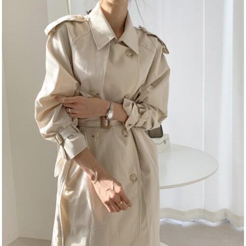 Женские двубортные тренчи Clobee China At AliExpress