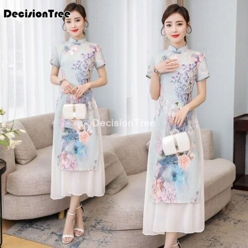 2021 ao dai cheongsam elegant chinese dresses aodai sexy oriental dress qipao vietnam clothing ao dai dress cheongsam dress