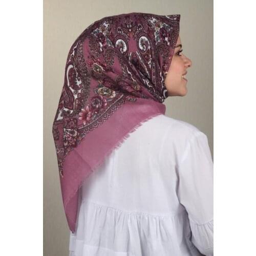 ERİPEK PATTERNED LINEN FLAMLI SCARF-DESEN-18-RENK-20