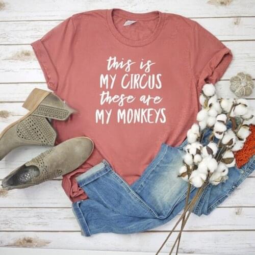 This Is My Circus These Are My Monkeys T Shirt Mom Shirt Mom Tee Mom Gift Unisex Jersey Short Sleeve Tee Oversized T Shirt