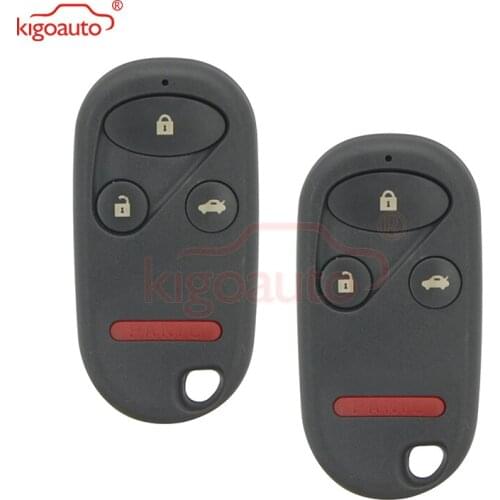 Kigoauto 2pcs 4 button 315Mhz for Honda Accord 1998 1999 2000 2001 2002 KOBUTAH2T remote car key fob