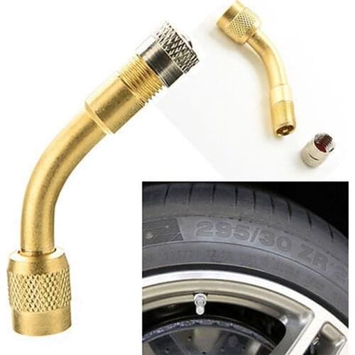 45/90/135 Degree Brass Air Tyre Valve Stem with Extension Adapter for Car Truck Motorcycle Bicycle Valve Wheel Tires Accessories