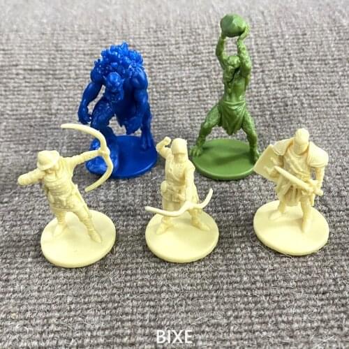 5PCS Monster Soliedr Miniatures Knights and Trolls Board Game Figures Role-Playing Figures Collectible