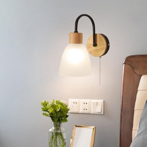 Nordic Glass Wall Lamp Living Room Background Wall Kitchen Home Decoration Lighting Modern LED Study Bedroom Bedside Wall Light