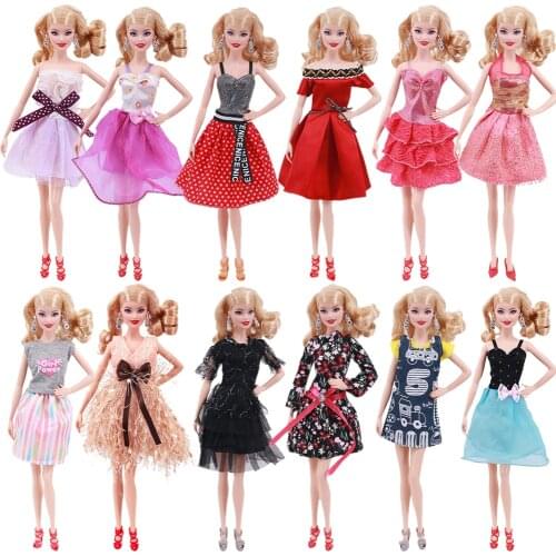 Doll Clothes Fashion Daily Suit Long Skirt Mini Shirts For 11.8 Inch Barbies & 1/6 Bjd Barbies Clothes Dinner Party Dress Gift