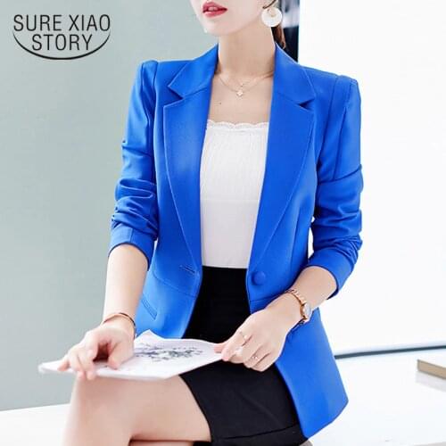 Autumn fashion 2021 office coats and jackets women long sleeve suit collar formal outwear coat women jacket clothes 1346 45