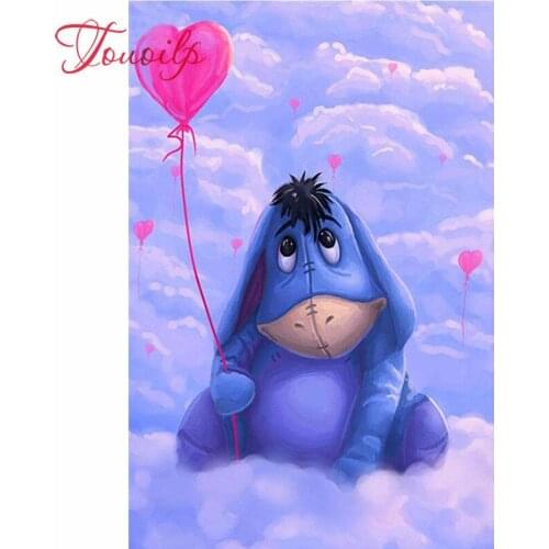 Full Needlework Diamond Painting Cartoon Cow Cross Stitch Kit Diamond Embroidery DIY Diamond Mosaic Crafts gift