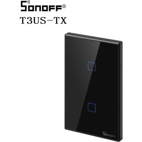 Sonoff TX T3 US 1/2/3 gang Smart Remote Control Wifi Timer light switch wall touch RF433mhz Switch work with Alexa