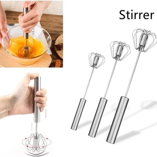 Kitchen Tool Stainless Steel Whisk 10/12/14 Inch Manual Rotating Stirring Egg Cream Household Kitchen Baking Tool Accessories