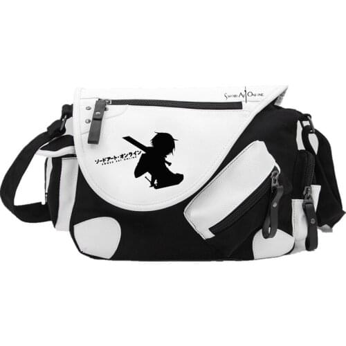 Japan Anime Sword Art Online Game SAO Canvas Casual Zipper Shoulder Bag Crossbody Bags Schoolbags Messenger Bag Gift