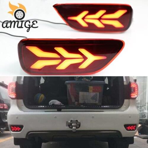 12V Car LED Rear Lights For Nissan Patrol Y62 2015 2016 2017 2018 Reflector Bumper Lamp Taillights Backup Brake Light