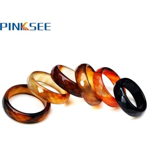 Mix Lots Natural Stone Rings Womens Band Ring Fashion Jewelry Bague 5pcs Mix Colors Wholesale Cheap